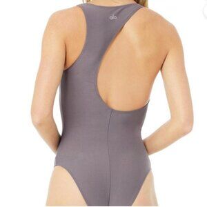 ALO Yoga Airlift Barre Bodysuit in Grey | Size XS